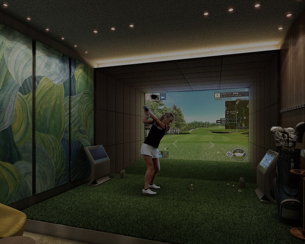 ゴルフシミュレーションルーム完成予想CG