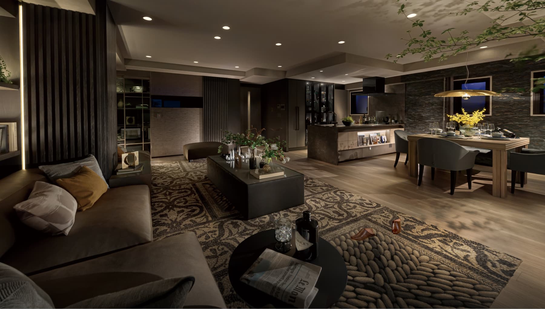 Living dining kitchen