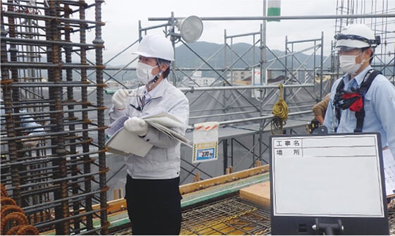 配筋検査の様子