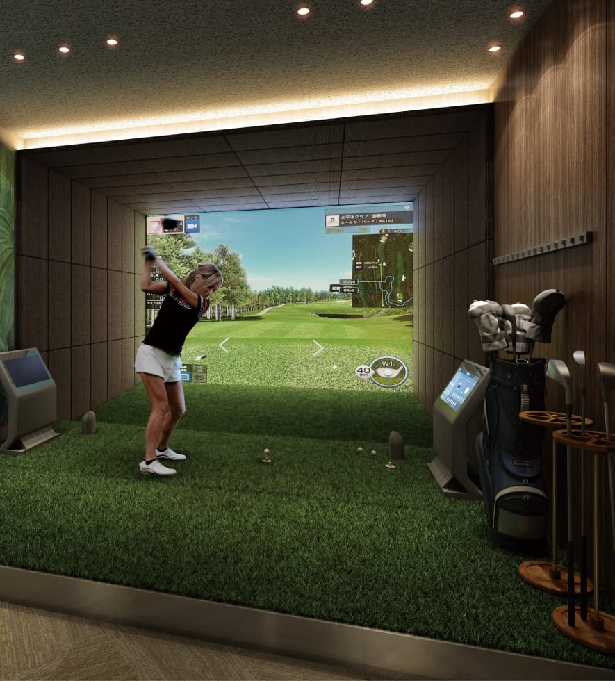 ゴルフシミュレーションルーム完成予想CG
