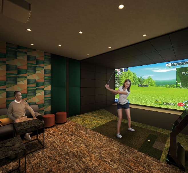 シミュレーションゴルフ・カラオケ完成予想CG