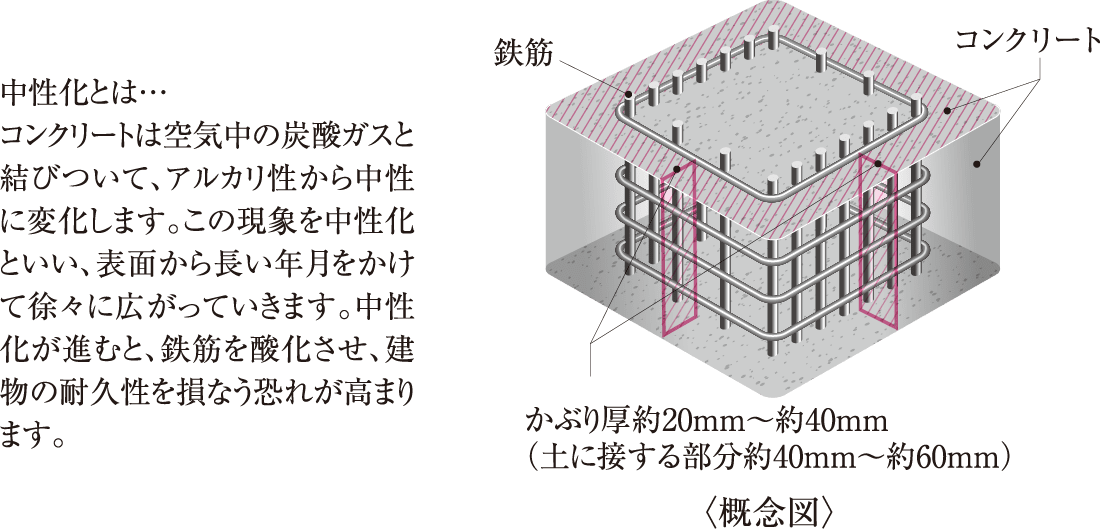 コンクリートかぶり厚概念図