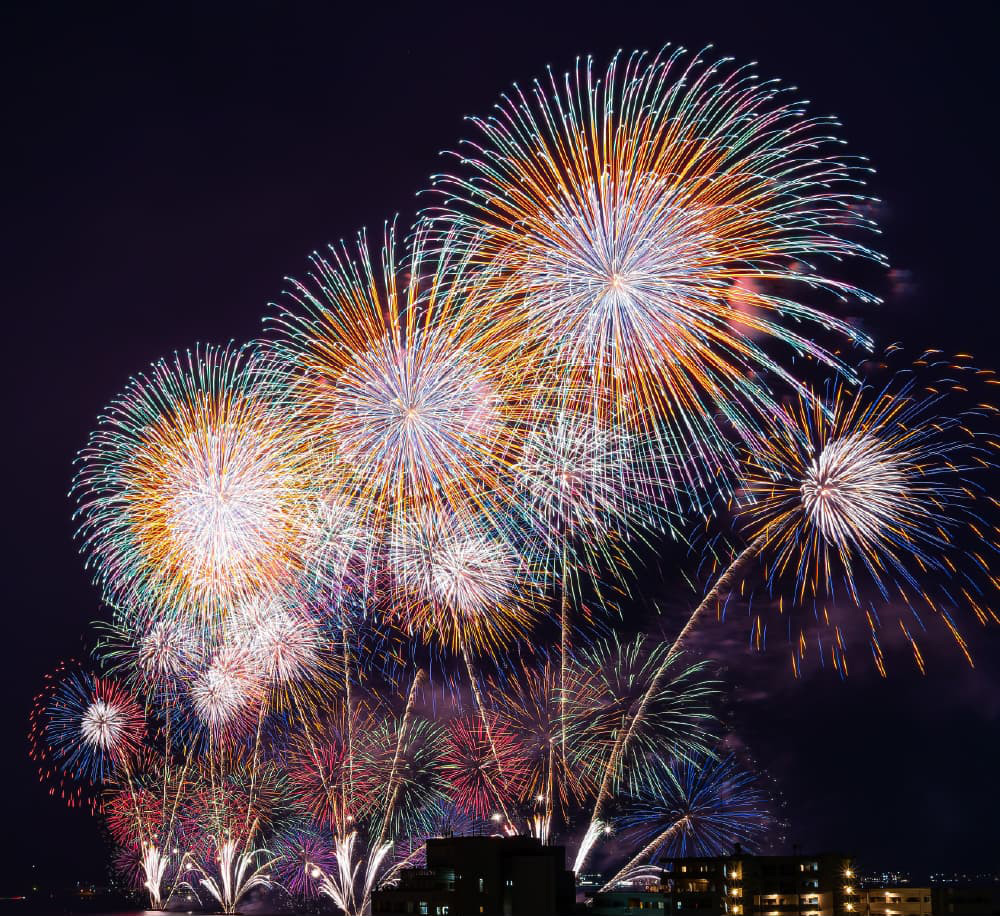 松江水郷祭2025 湖上花火大会写真