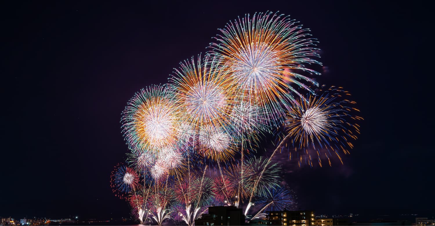松江水郷祭2025 湖上花火大会写真