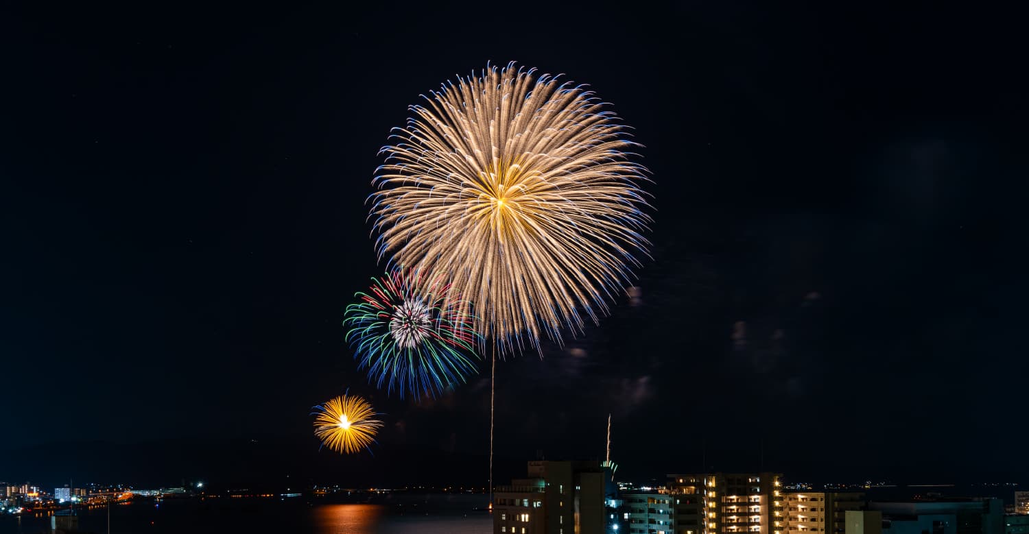 松江水郷祭2025 湖上花火大会写真