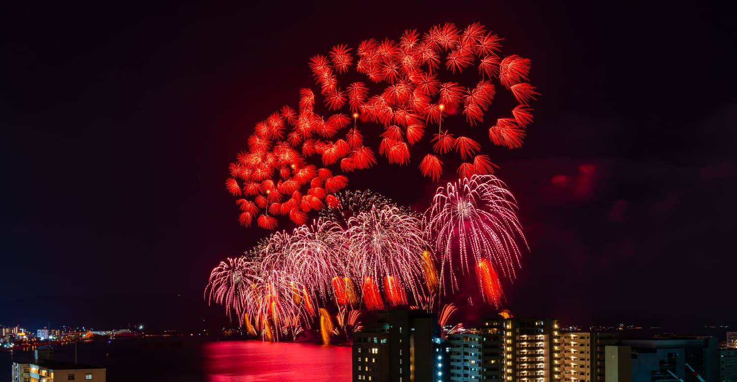 松江水郷祭2025 湖上花火大会写真