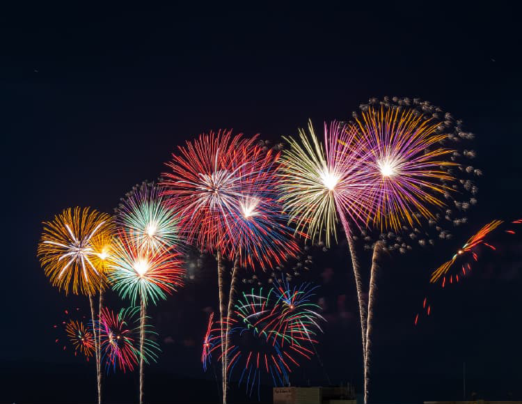 松江水郷祭2025 湖上花火大会写真
