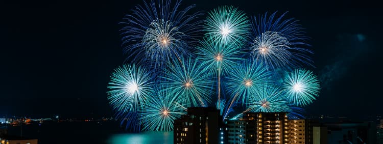 松江水郷祭2025 湖上花火大会写真