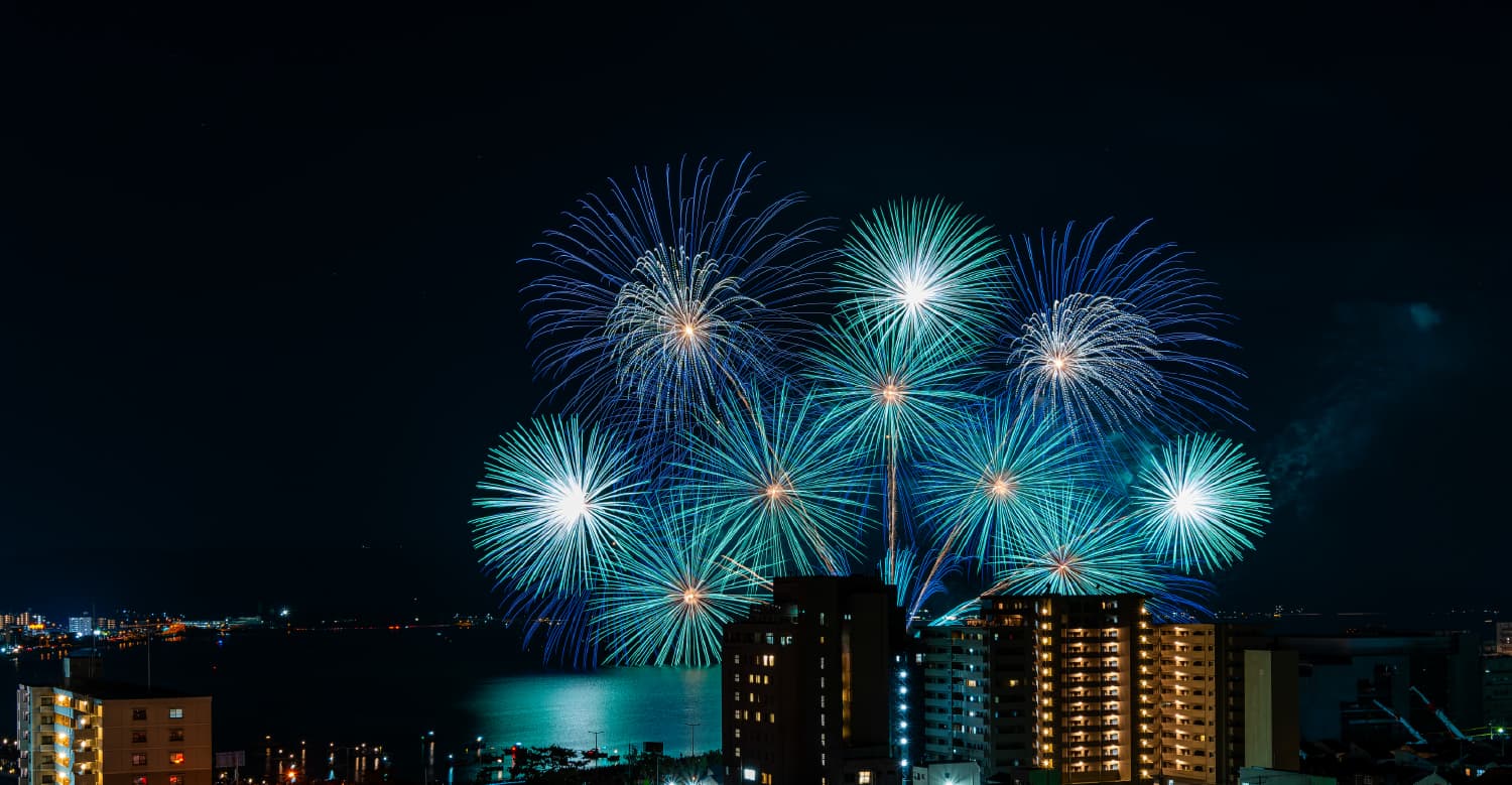松江水郷祭2025 湖上花火大会写真