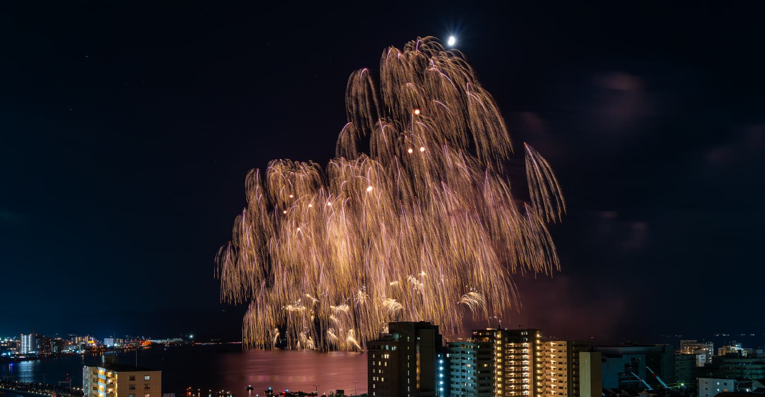 松江水郷祭2025 湖上花火大会写真