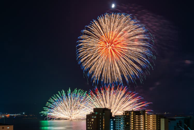 松江水郷祭2025 湖上花火大会写真