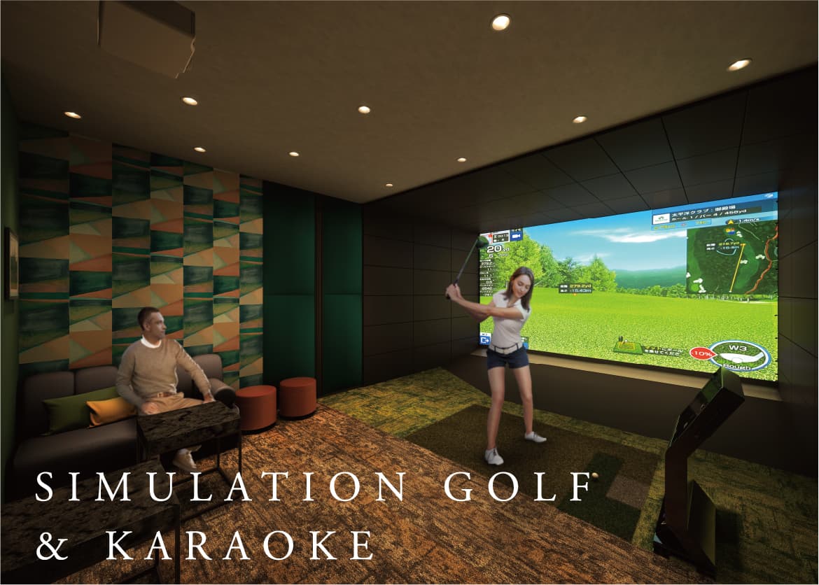 シミュレーションゴルフ・カラオケ完成予想CG