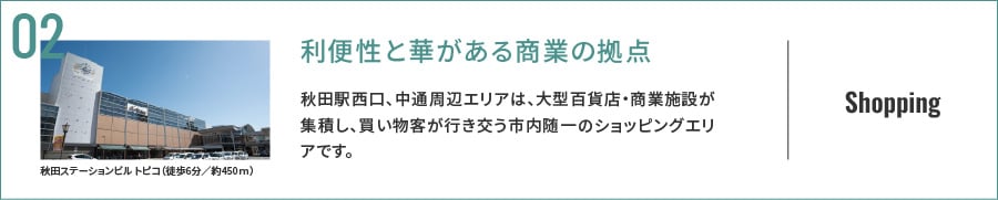 利便性と華がある商業の拠点